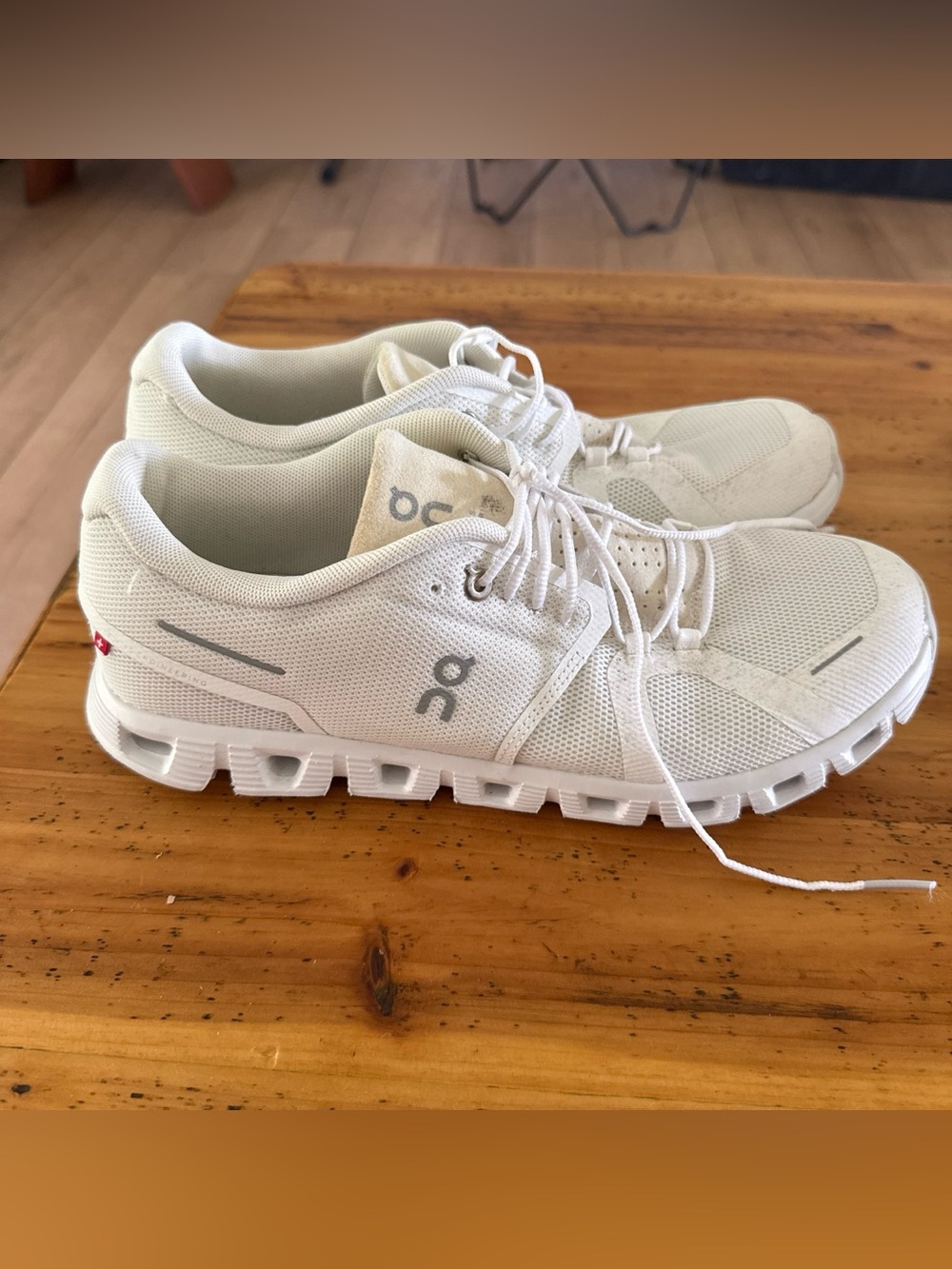 On cloud white sneakers